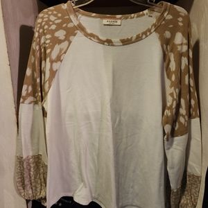 Cream Color Leopard Print Top